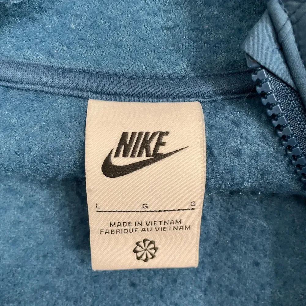 Nike Sportswear Club Winterized Sherpa‎ Fleece Youth L Blue Full Zip